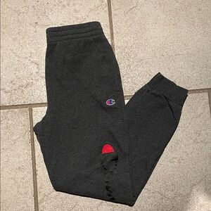 Champion Kids' Dark Gray Joggers with Logo - Size L